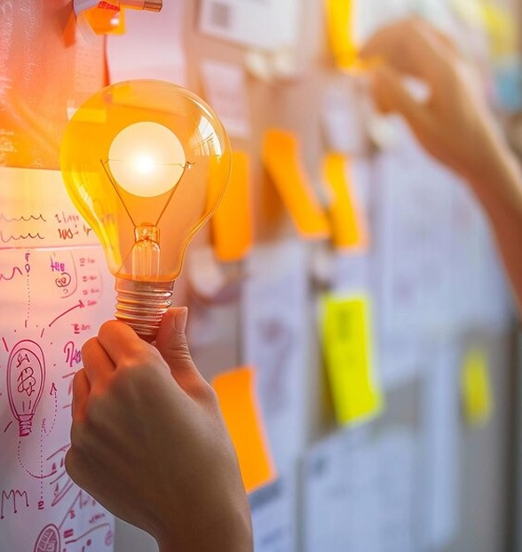 Glühbirne als Symbol für Ideen